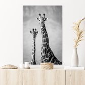 Canvas Schilderij Giraffenpaar