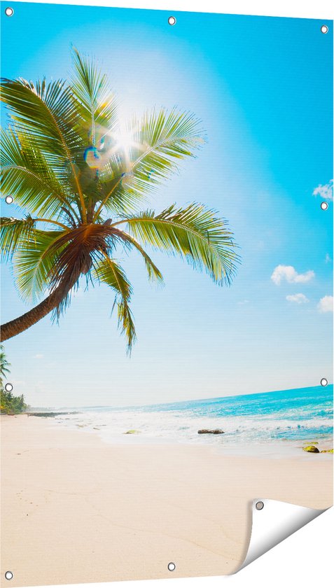Tuinposter 'Strand En Zee' – 80x120 Cm – UV-bestendig, Weersbestendig, Met Ophangringen – Ideaal Voor Tuin, Schutting Of Balkon