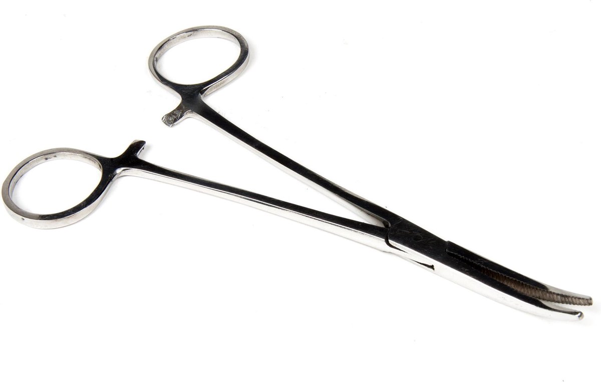 X2 Kromme Onthaaktang - 15cm - Vistang - Arterietang - Hakensteker