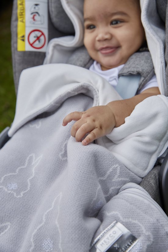 Meyco Baby Fußsack Für Buggy – 100% Baumwolle, Warm & Bequem – Passt Mit 3- Oder 5-Punkt-Gurt, 45 X 130 Cm