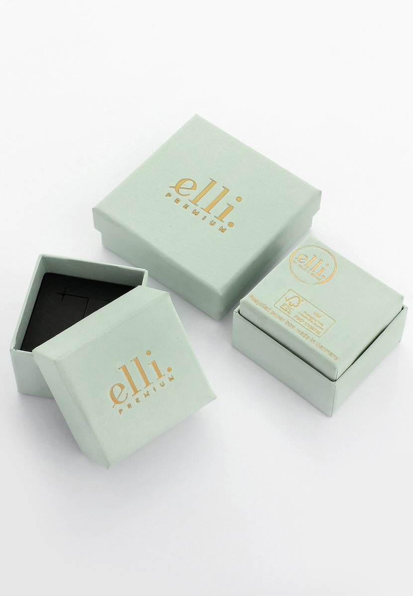 Elli PREMIUM - Halsketting - Dames Link Ketting Langwerpige Cirkel Trend Geo Blogger in 925 Sterling Zilver - Dames