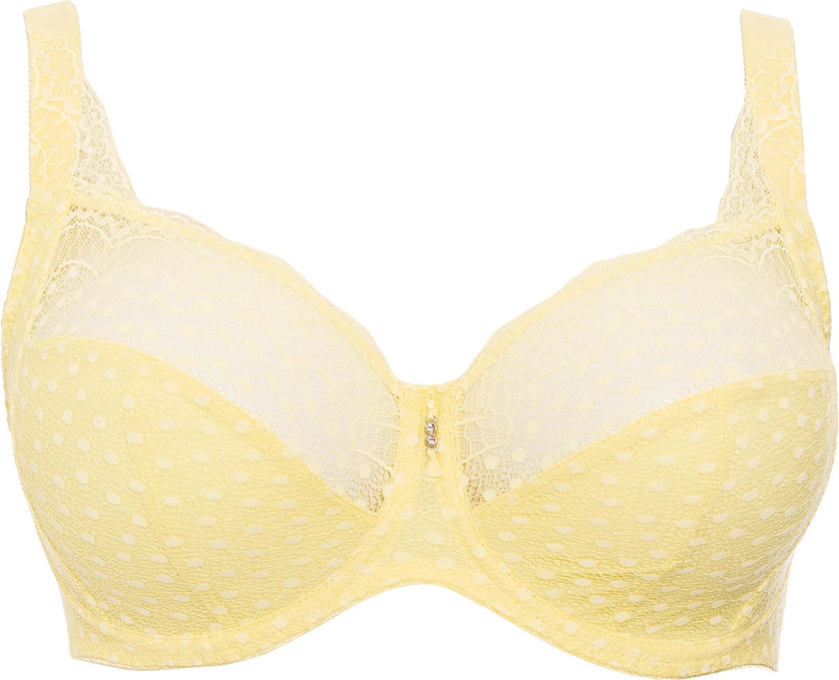 Soutien-gorge à Armatures Ulla Josy 6723 - Taille 85-135 B-L - Blanc à Pois - Dentelle