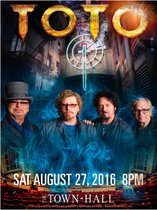 Signs-USA - Concert Sign - metaal - Toto - Town Hall - 20x30 cm
