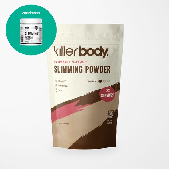 Killerbody Slimming Powder - Raspberry - Stimuleert Vetverbranding* - Ideaal als Fatburner of Pre-Workout - Killerbody