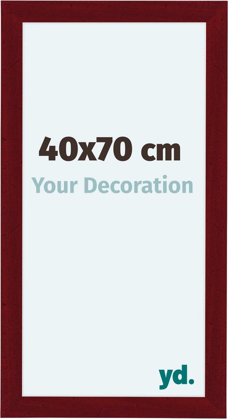 Your Decoration Como MDF Fotolijst - 40x70 cm - Wijnrood Geveegd