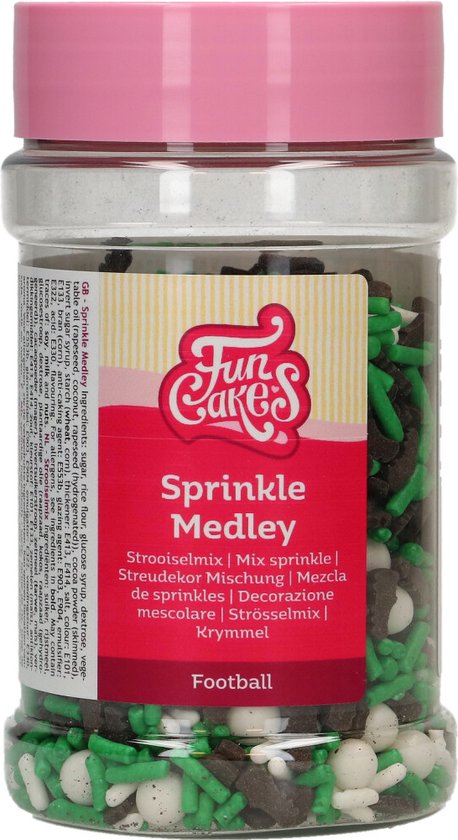 FunCakes Sprinkles Taartdecoratie - Sprinkle Medley - Voetbal - 180g