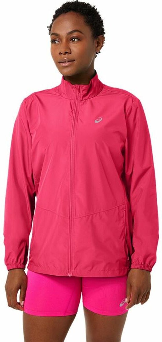 Asics Core Jacket  Sportjas - Maat S  - Vrouwen - donker roze/wit