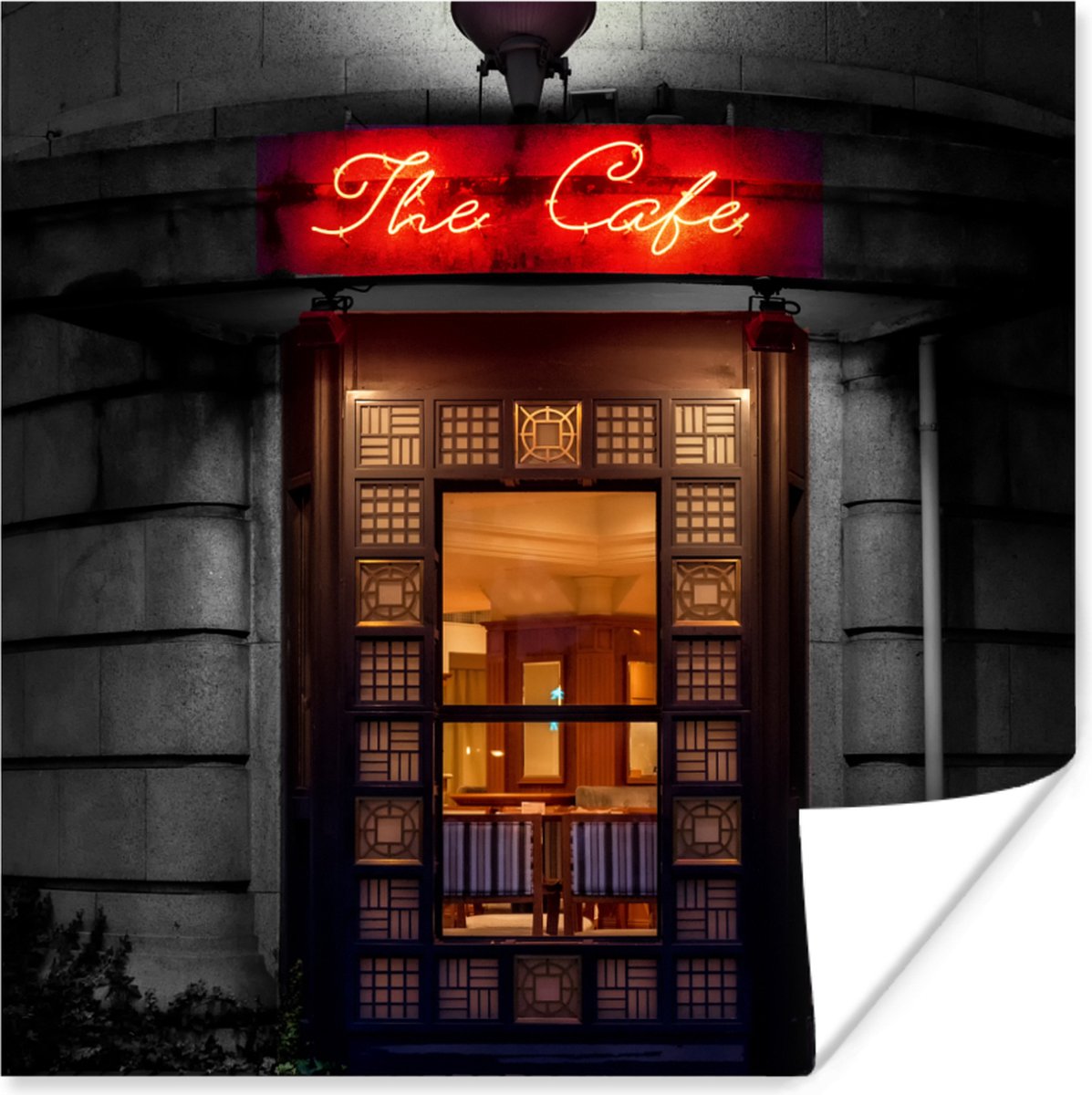 Deur - Café - Rood - Architectuur - Neonlicht