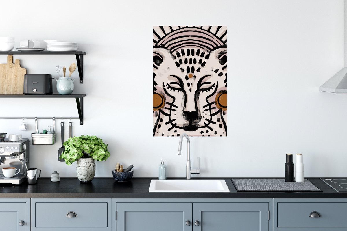Tijger - Dieren - Wit - Schilderij