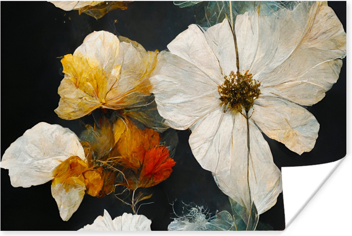 Bloemen - Planten - Zwart - Wit