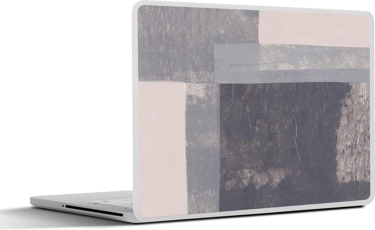 Laptop sticker - 10.1 inch - Vormen - Abstract - Verf - Geometrie - 25x18cm - Laptopstickers - Laptop skin - Cover
