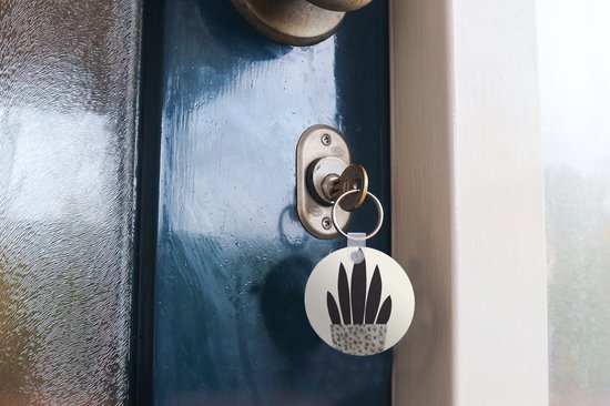 Porte-clés - Plantes - Vase - Pastel - Fleurs - Plastique - Rond - Cadeaux à distribuer