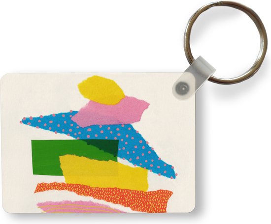 Porte-clés - Abstrait - Art - Formes - Arc-en-ciel - Cadeaux à distribuer - Plastique