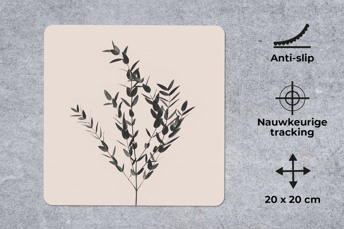 Muismat 20x20 cm - Mousepad Planten - Groen - Natuur - Muismatten