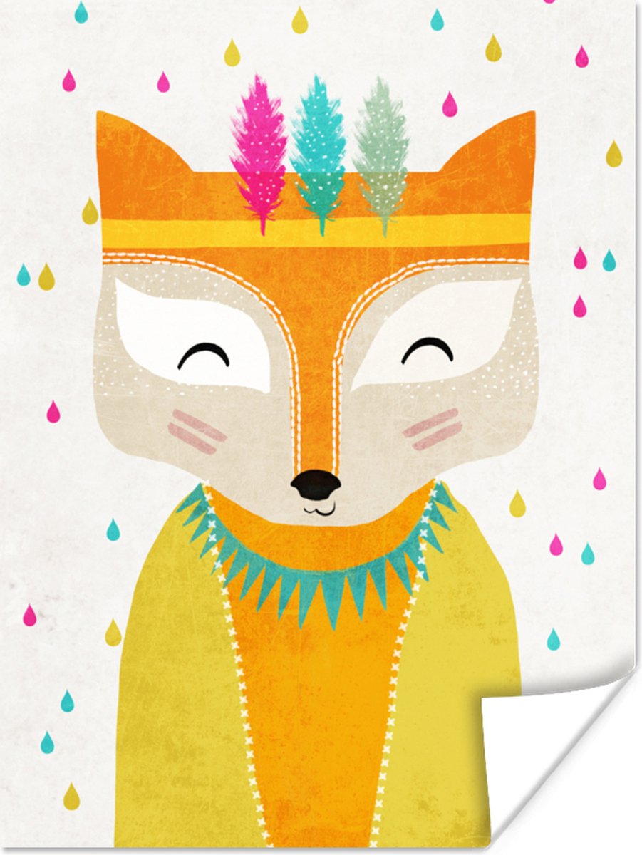 Dieren - Kleuren - Vos - Portret
