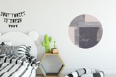 WallCircle - Wandcirkel - Muurcirkel - Vormen - Abstract - Verf - Geometrie - Aluminium - Dibond - ⌀ 60 cm - Binnen en Buiten
