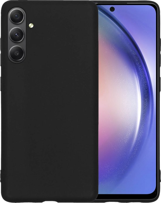 Hoesje Geschikt voor Samsung A54 Hoesje Siliconen Case Hoes - Hoes Geschikt voor Samsung Galaxy A54 Hoes Cover Case - Zwart