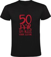 50 jaar en alles voor elkaar Heren T-shirt | verjaardag | jarig | Sarah | leven | cadeau | kado
