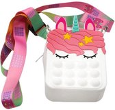 Akyol - Pop it tasje - Pop it tas - Fidget unicorn schoudertas - pop it unicorn tasje - schoudertasje pop it - Rainbow unicorn pop it bag - Kerst cadeau tas - Fidget popit unicorn tas - Sling tasje - Unicorn sling tasje