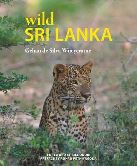 Boek "Wild Sri Lanka" met een luipaard op de voorpagina. Tekst: "wild SRI LANKA".