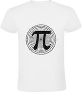 Pi Getal Heren T-shirt - natuurkunde - wetenschap - computer - wiskunde - programmeren - formule - cirkel