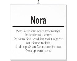 Tegel Met Opdruk | Betekenis | Kado | Cadeau | Met Naam - Nora