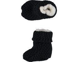 Apollo - Baby Sloffen - Giftbox - Navy - Maat 50/56 - Pantoffels baby - Baby cadeau