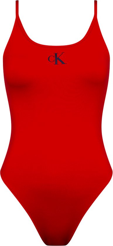 Calvin Klein maillot de bain femme dos échancré ck monogram rouge - XL |  bol.