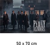 Canvas Schilderij * Peaky Blinders Crew TV show * - Televisie serie - Kleur - 50 x 70 cm