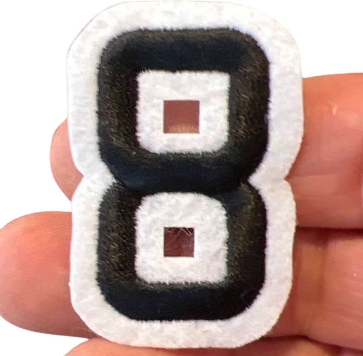 Morcheiong 40 stuks opstrijkbare nummerpatches 0-9, 5 cm opstrijkbare geborduurde nummers voor kleding, broeken, hoeden, tassen - groen