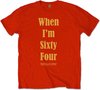 The Beatles Heren Tshirt -S- When I'm Sixty Four Rood
