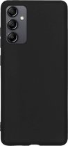 Hoesje Geschikt voor Samsung A14 Hoesje Siliconen Cover Case - Hoes Geschikt voor Samsung Galaxy A14 Hoes Back Case - Zwart