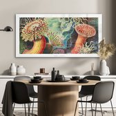 MuchoWow® Glasschilderij 120x60 cm - Schilderij acrylglas - Ernst Haeckel - Anemoon - Retro - Natuur - Planten - Zee - Foto op glas - Schilderijen
