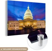 Façade Capitol Washington DC Glass 60x40 cm - Tirage photo sur verre (décoration murale en plexiglas)
