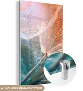 MuchoWow® Glasschilderij 100x150 cm - Schilderij acrylglas - Bloem - Paardenbloem - Plant - Foto op glas - Schilderijen