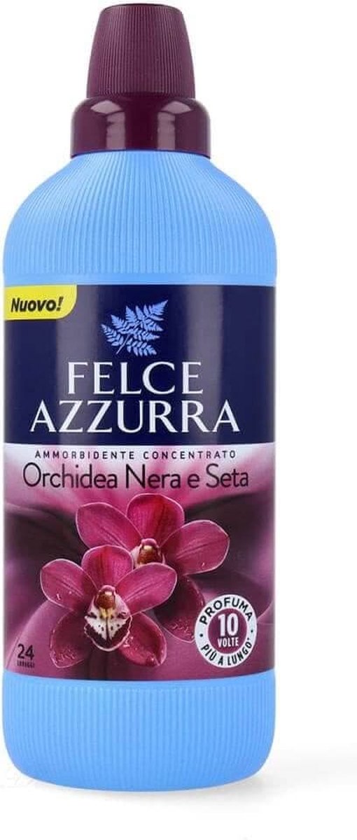 Felce Azzurra wasverzachter zwarte orchidee en satijn.