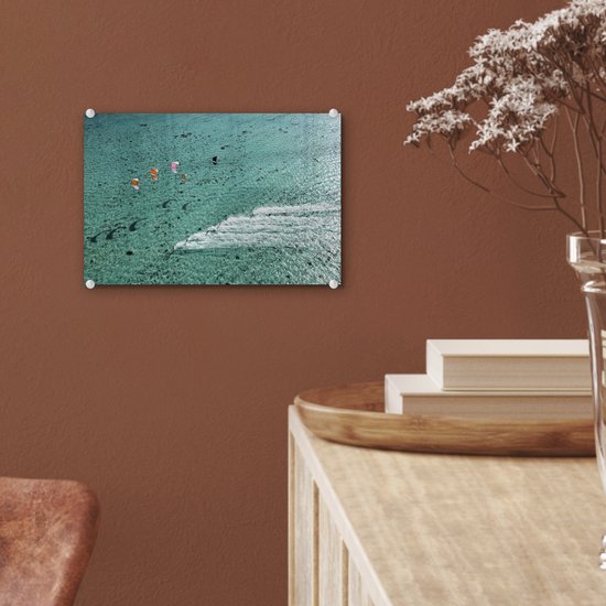 Peinture sur Verre - Gens Kitesurf sur l'Océan - 30x20 cm - Peintures sur Verre Peintures - Photo sur Glas