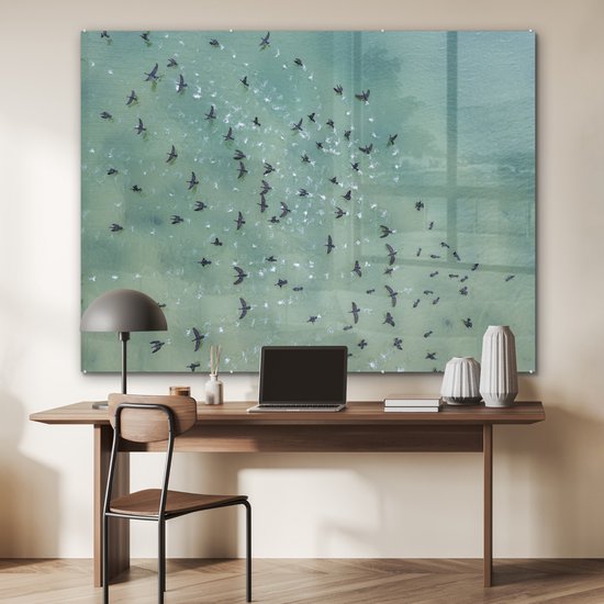 Peinture sur Verre - Vogel - Water - Animaux - 160x120 cm - Peintures sur Verre Peintures - Photo sur Glas