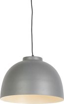 QAZQA hoodi - Moderne Hanglamp - 1 lichts - H 1400 mm - Grijs -  Woonkamer | Slaapkamer | Keuken
