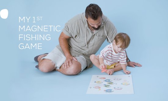 Jeu De Pêche Magnétique Taf Toys - Pour Bébés Dès 12 Mois, 10 Poissons, Tableau Double Face - Développe La Motricité Et La Coordination