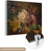 MuchoWow® Glasschilderij 40x30 cm - Schilderij acrylglas - Bloemen - Schilderij van G.J.J Van Os - Foto op glas - Schilderijen