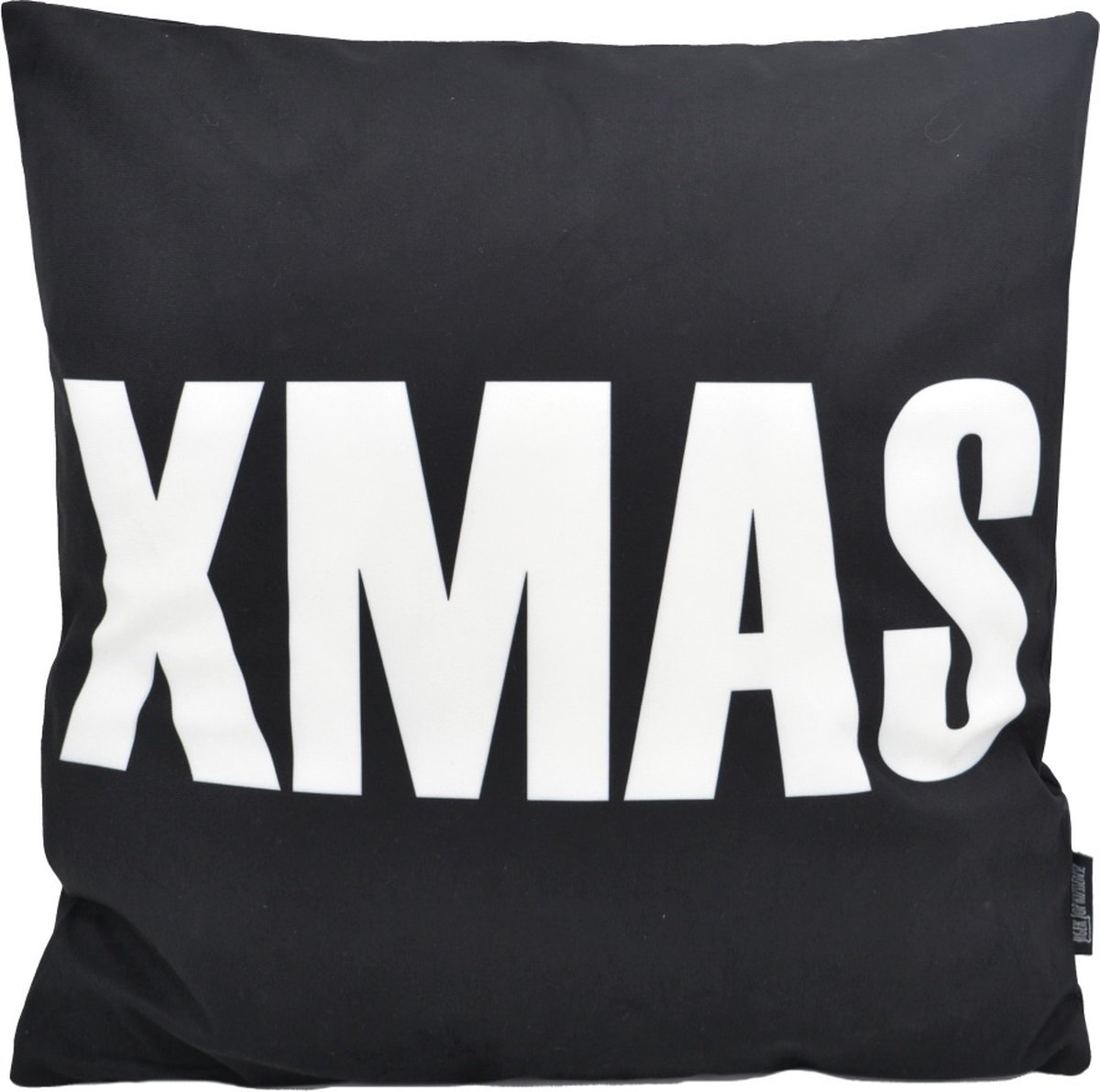 Gek op Kussens! Sierkussen XMAS Black | 45 x 45 cm | Katoen/Polyester Zwart