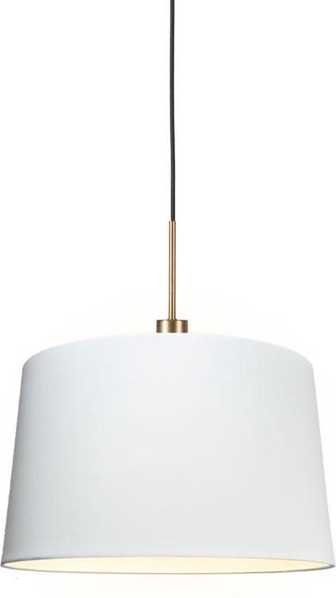 QAZQA Combi - Moderne Hanglamp met kap - 1 lichts - Ø 450 mm - Wit - Woonkamer | Slaapkamer | Keuken
