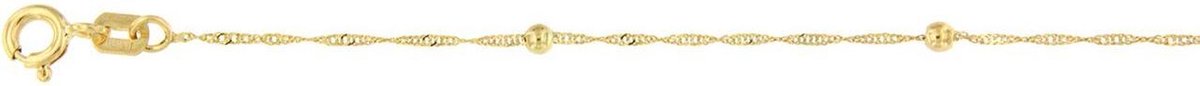 14 Karaat geelgouden armband met balletjes