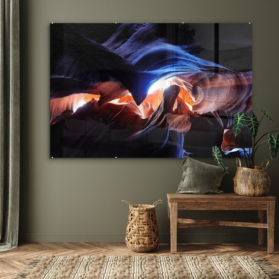 Peinture sur Verre - Lumière du Soleil dans le Canyon de l'Antelope - 180x120 cm - Peintures sur Verre Peintures - Photo sur Glas