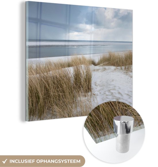 Peinture sur Verre - Mer du Nord - Dunes - Water - 90x90 cm - Peintures sur Verre Peintures - Photo sur Glas