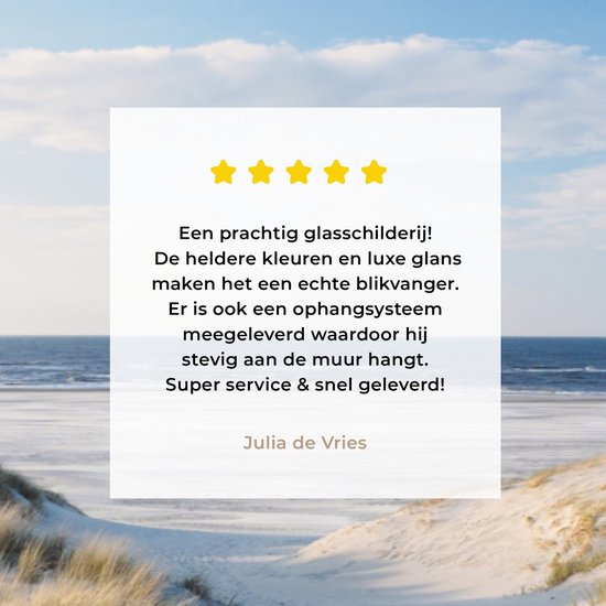 Peinture sur verre - Feuille acrylique - Mouette - Mer - Dunes - Décoration murale - 40x20 cm - Décoration d'intérieur - Peinture sur verre mer - Photo sur verre - Verre acrylique - Décoration murale