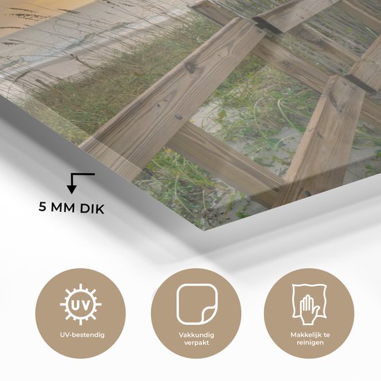 Peinture sur verre - Plage - Mer - Dune - Chemin - 120x80 cm - Peintures Plexiglas