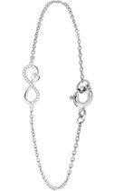 Bracelet argent infini / coeur zircone