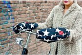 Wobs Fietshandwarmers Unisex - Stars Black & White - One Size